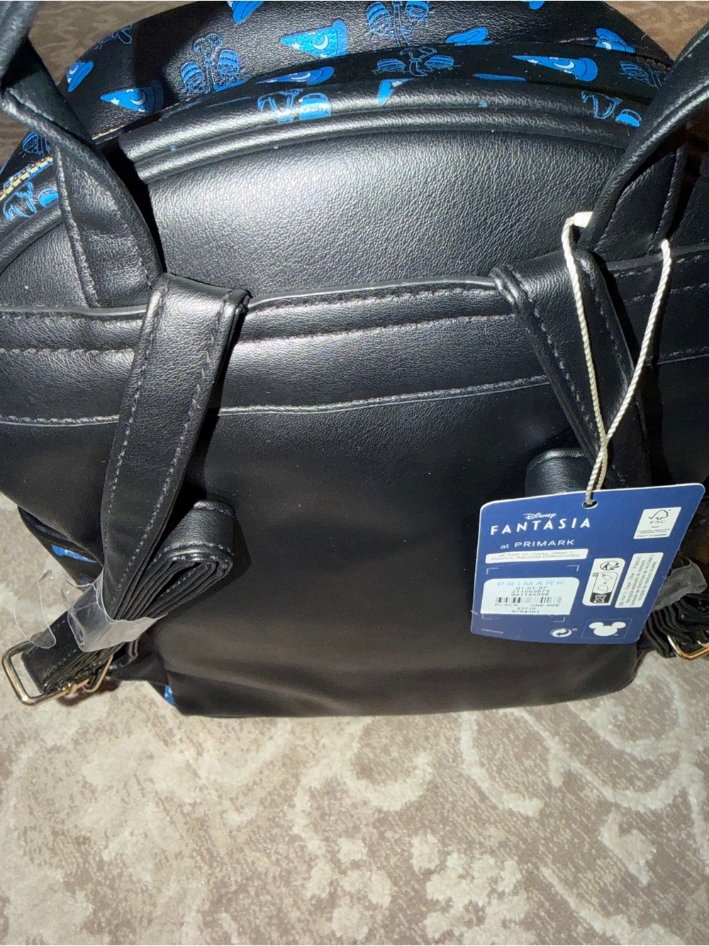 Disney Fantasia backpack and purse features an embroidered Sorcerer Mickey Mouse - Picture 6 of 12